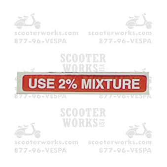 Vespa Gas Cap Decal; Use 2% Mixture - Vintage Vespa
