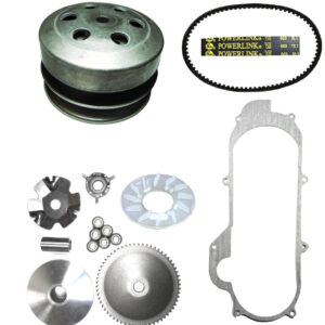 ScootsUSA Select - 49cc 50cc GY6 QMB139 Scooter Front and Rear Clutch, Belt & Gasket Short Case