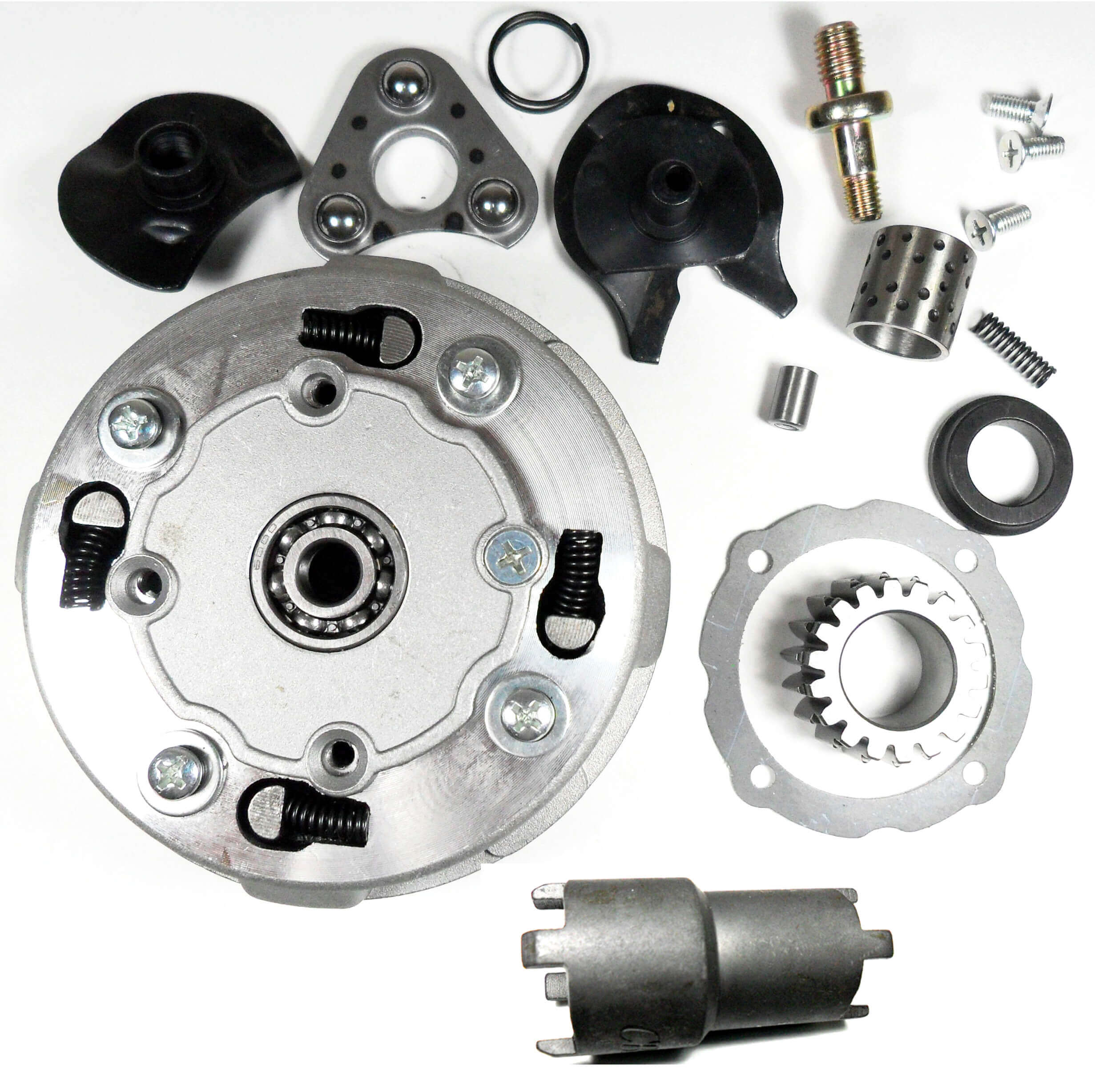 ScootsUSA Select - Chinese 70cc - 125cc ATV Clutch Assembly Semi Auto 18 Teeth with Clutch Nut Socket
