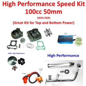 ScootsUSA Select - High Performance Speed Kit GY6-100CC (50mm) Comes with All Parts Shown