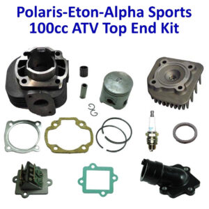 ScootsUSA Select - Polaris-Eton-Alpha Sports 100cc Big Bore 54mm 2 Stroke Top End Cylinder Kit Upgrade From 90cc to 100cc