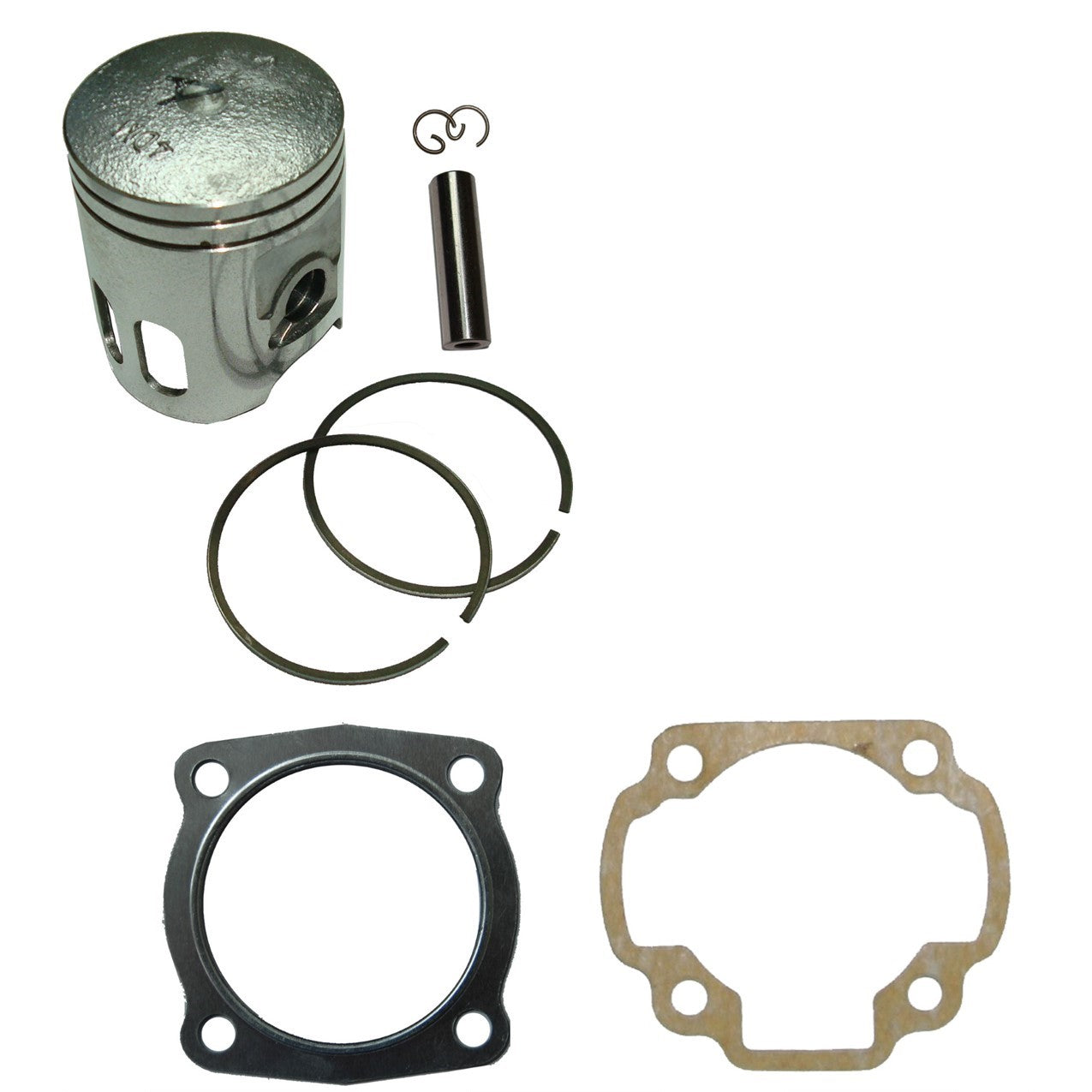 ScootsUSA Select - Piston Kit 90cc 2-stroke with GasketsB 52 Pin 12 H 60 Ctr Pin to Top 34mmAeon, Alpha Sports, Polaris