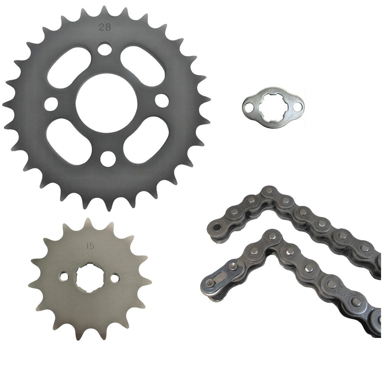 ScootsUSA Select - Eton 70cc & 90cc 2-Stroke ATV Sprocket & Drive Chain Kit