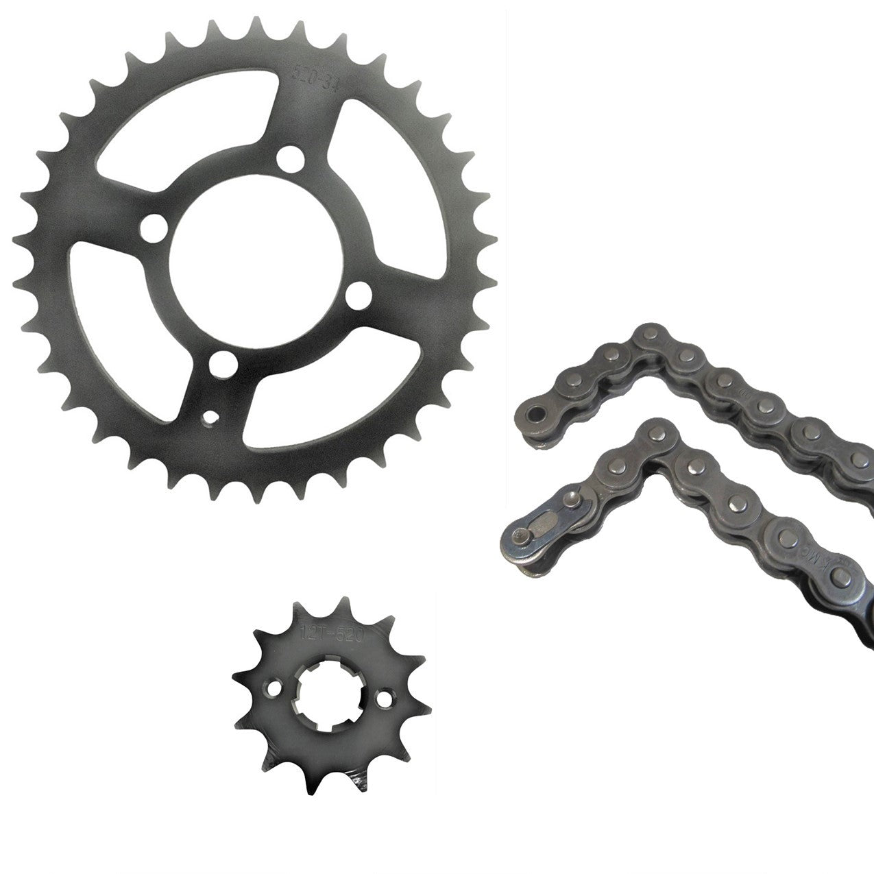 ScootsUSA Select - Eton 150cc 4-Stroke ATV Sprocket & Drive Chain Kit