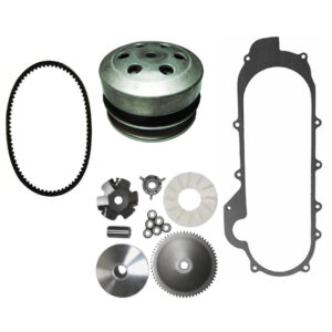 ScootsUSA Select - 49cc 50cc GY6 QMB139 Scooter Front and Rear Clutch, Belt & Gasket - Long Case