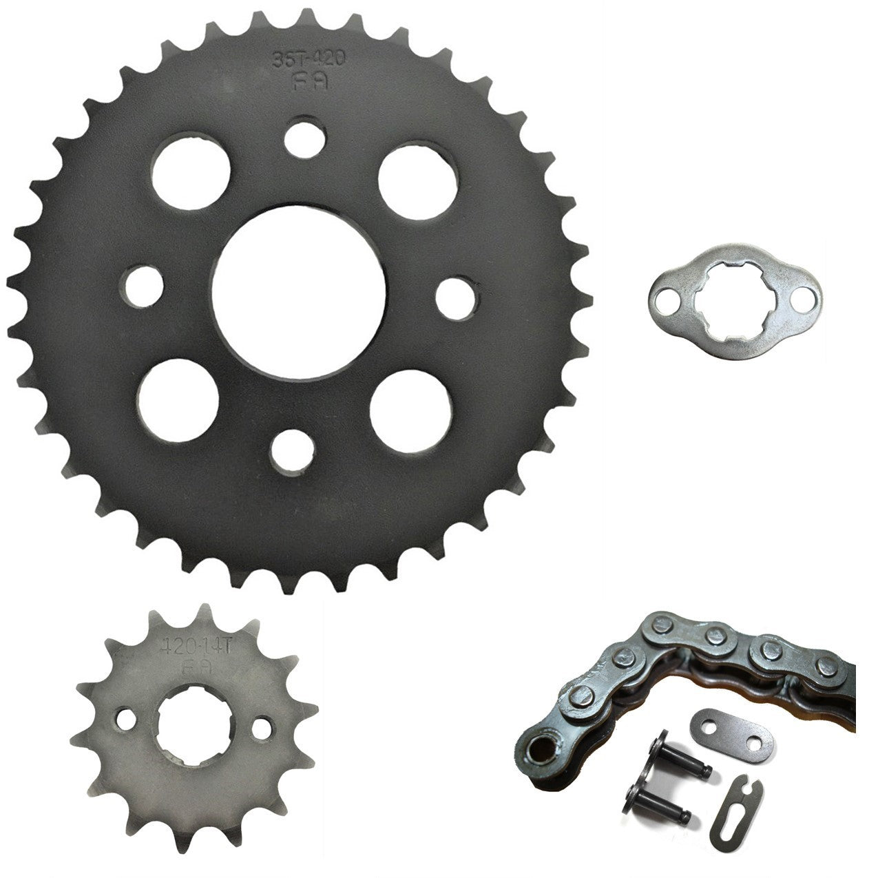 ScootsUSA Select - Eton Viper Jr & Eton 40E 40cc ATV Sprocket & Drive Chain Kit
