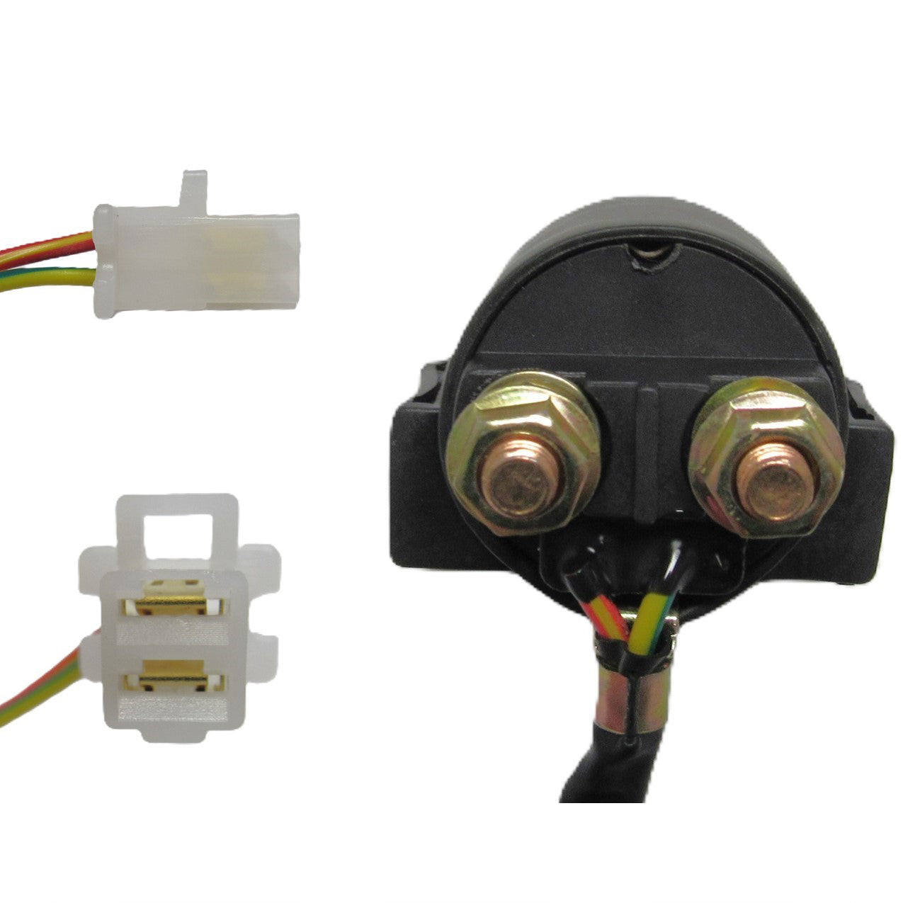 ScootsUSA Select - Starter Motor & Starter Relay (Solenoid) Kit, for Some GY6-150 Chinese ATVs, GoKarts, Scooters Shaft OD 11.5mm Spline 9 Flange 30mm 1 Ring Terminal Bolts C/c 77mm - Image 3