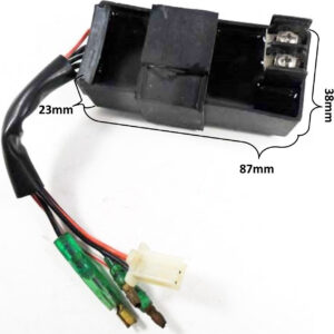 ScootsUSA Select - CDI Box 2 Stroke Alpha Sports Kolt 50 49-90cc Taiwan ATVs, Scooters 2 Pin Jack, 1 FM Plug, Male Plugs, Screws 87x38x23