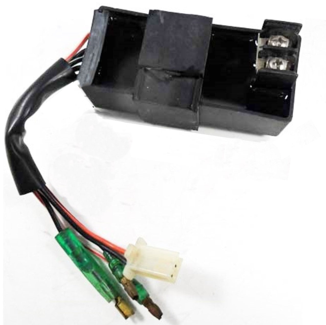 ScootsUSA Select - CDI Box 2 Stroke Alpha Sports Lg 50, Lg 90 49-90cc Taiwan ATVs, Scooters 2 Pin Jack, 1 FM Plug, Male Plugs, Screws 87x38x23 Replaces 30410-117-000 BK00006 - Image 2