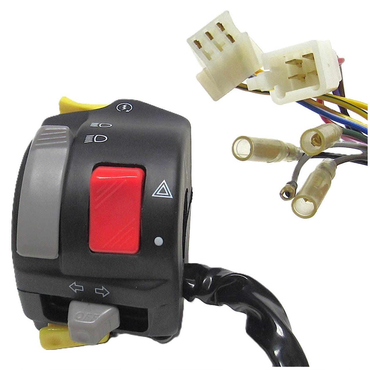 ScootsUSA Select - Handlebar Switch (Left Hand) Manual Choke Lever 4 Pins in 6 Pin Male Jack + 4 Pins in Pin Female Jack + 2 Wires