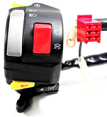 ScootsUSA Select - Handlebar Switch (Left Hand) Manual Choke Lever 6 Pins in 6 Pin Male Jack + 2 Wires