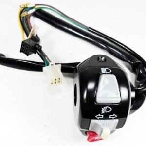 ScootsUSA Select - Handlerbar Switch (Left Hand) and Lever 6/6 Male Jack, 5/6 Male Jack + 3 Wires with Mirror Mount for Alpha Sports (Tomberlin) Kaliber Ls & Rs Scooter