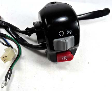 ScootsUSA Select - Handlebar Switch (Right Hand) w/Mirror Mount 3 Pins in 4 Pin Male Jack + 2 Wires