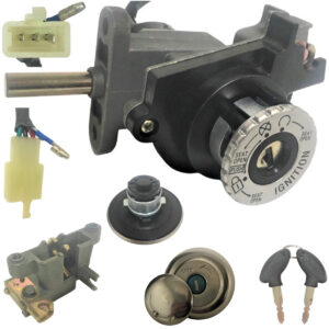 ScootsUSA Select - Ignition Switch (seat Release Type) 3/3 FM Jack, 1 Bullet Connector Bolt Holes C/c 50mm