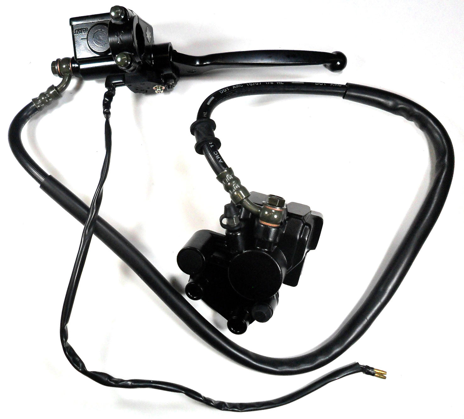 ScootsUSA Select - Front Brake Assembly for 49-150cc Chinese Scooters - Some Mopeds - Line 36in 2 Wires Caliper Bolts C/c 43 L 100 W 70mm - Image 5