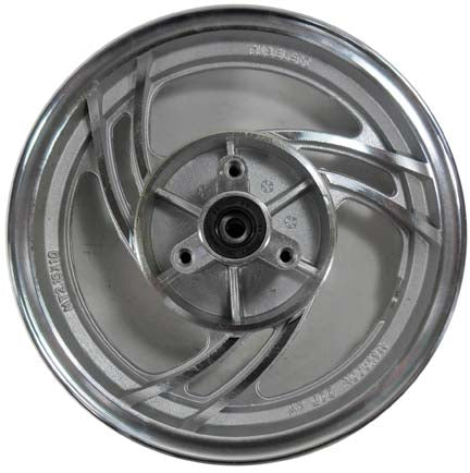 ScootsUSA Select - Wheel Rim (Front) (2.50x10), Rotor Bolt Pattern 3x57mm Offset 0.50 In, Shaft ID 10 Mm, Silver - Image 2