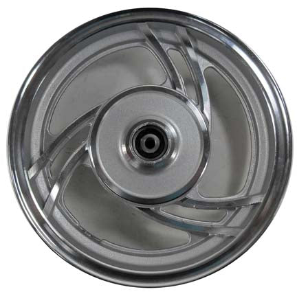 ScootsUSA Select - Wheel Rim (Front) (2.50x10), Rotor Bolt Pattern 3x57mm Offset 0.50 In, Shaft ID 10 Mm, Silver - Image 3
