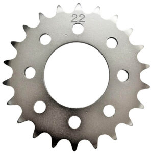 ScootsUSA Select - Rear Sprocket #415HD 22th Bolt Pattern 8 Holes Each Are 24mm Ctr to Ctr, Shaft 42mm Tomos A35/A55