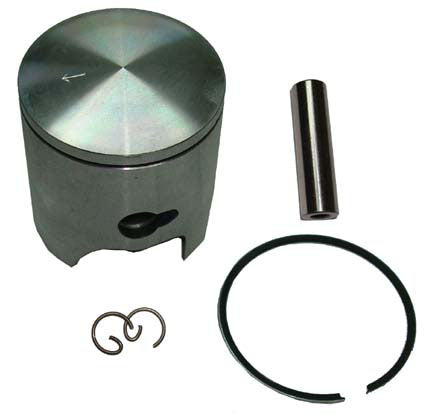 ScootsUSA Select - Piston Kit 70cc 2-stroke B 47.6 Pin 10 H 49 Ctr Pin to Top 49mm for Cast Cylinders