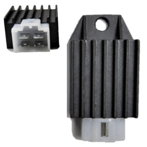 ScootsUSA Select - Voltage Regulator Rectifier 49-259cc ATVs, GoKarts, Scooters,Dirtbikes 4 Pins in 4 Pin Jack 54x36