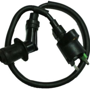 ScootsUSA Select - Ignition Coil Plug Cap 45deg 16", 2 Terminals for Most ATVs, GoKarts, Scooters with GY6-50-250cc Motors