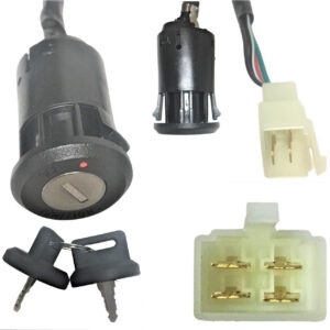 ScootsUSA Select - Ignition Switch for E-Ton Yukon CXL-150, Baja, + Many Other ATVS 4 Pins in 4 Pin Female Jack OD 25mm