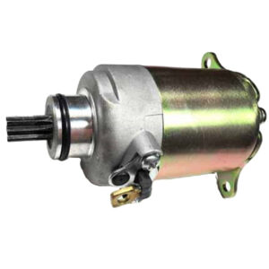 ScootsUSA Select - Starter Motor for Most GY6-125, GY6-150 Chinese ATVs, GoKarts, Scooters Shaft OD 11.5mm Spline 9 Flange 30mm 1 Ring Terminal Bolts C/c 77mm