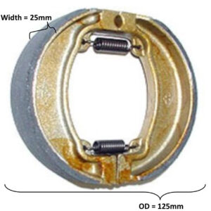 ScootsUSA Select - Brake Shoes OD 125x25mm
