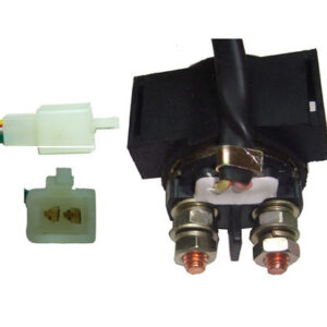 ScootsUSA Select - Starter Relay for 50-300cc ATVs, GoKarts, Motorcycles, Scooters 2 Pin Female Jack Wire L 9"