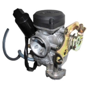 ScootsUSA Select - Keihin Style PD18J Carburetor with Booster Pump Top Quality - Best Value Intake ID 18 OD 28 Air Box OD 38mm for Most 49-90cc Scooters with GY6 Belt Drive Motors