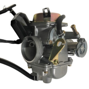 ScootsUSA Select - Keihin Type PD24J Carburetor Top QUALITY-Best Value Intake OD 32mm Air Box OD 42mm for Most GY6 125, 150, 180cc ATV, GoKarts, Motorcycles, Scooters