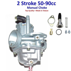 ScootsUSA Select - Mikuni Style 18mm 2 Stroke CarburetorManual ChokeTaiwan-Top QualityFits E-Ton-Impuls TXL50,TXL90-Lightning AXL50-Thunder AXL90-Viper RXL50, RXL70, RXL90R ATVS 49cc Beamer, Matrix