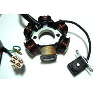ScootsUSA Select - Stator 49-150cc 4 Stroke for Many Chinese ATVs, GoKarts, Scooters 6 Coil 4 Pin in Pin Jack + 1 Wire