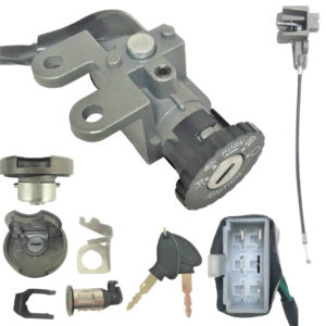 ScootsUSA Select - Ignition Switch Set for Tao Tao ATM50, Baja SC50S-345 + Many 49-150cc Chinese Scooters 5 Pins in 6 Pin FM Jack Ign Bolts C/c 28 Latch Bolts C/c 35