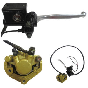 ScootsUSA Select - Front Brake Assembly for Eton Beamer - Many Other Scooters - Mopeds Line 36in 2 Wires Caliper Bolts C/c 43 L 101 W 65mm Note: the Brake Caliper Color May Vary From Our Pictures