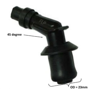 ScootsUSA Select - Spark Plug Cap 45 Degree Rubber Boot OD 23mm