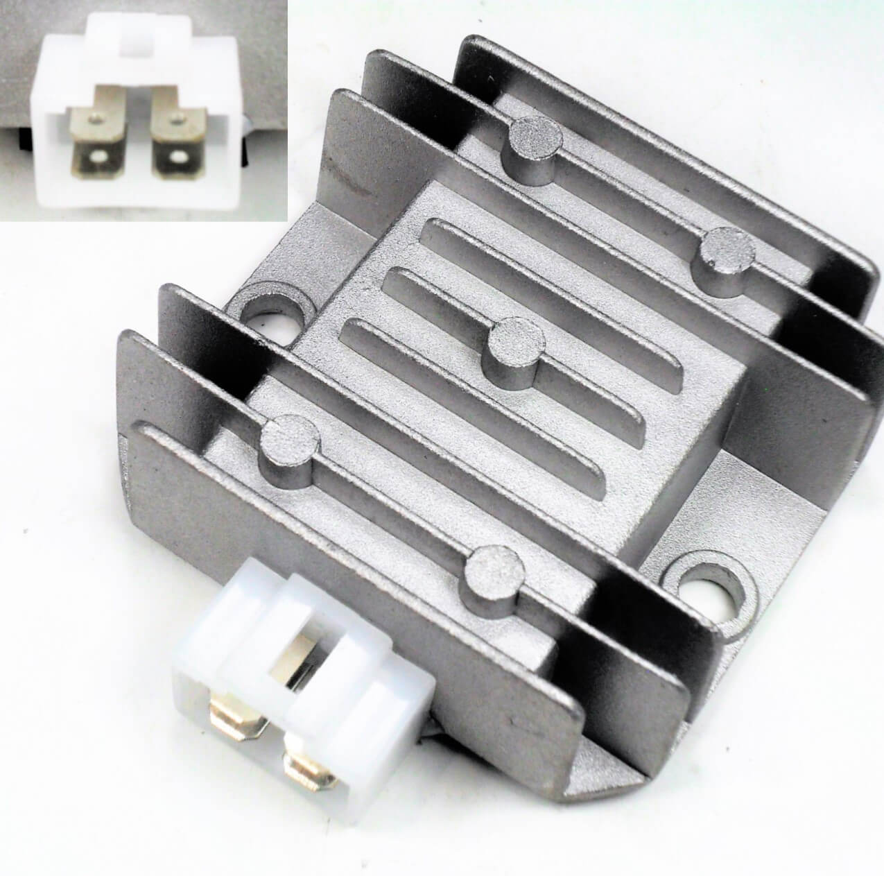 ScootsUSA Select - Voltage Regulator Rectifier 110-125cc Chinese ATV, SCOOTERs 4 Pins in 4 Pin Jack 66x72 Bolts Ctr to Ctr 55mm