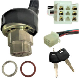 ScootsUSA Select - Ignition Switch for Many 70-110cc ATVS 6 Pins in 9 Pin Male Jack