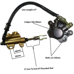 ScootsUSA Select - Rear Foot Brake Assembly - 50-125cc Mid Sized Chinese ATVs, Dirt Bikes