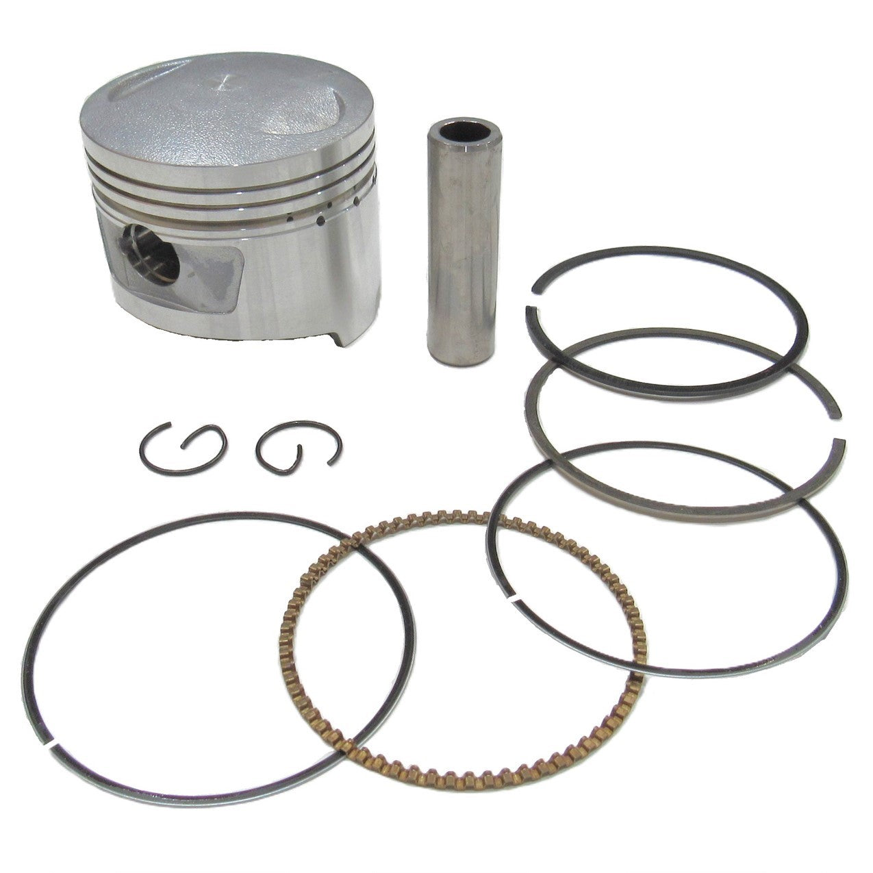 ScootsUSA Select - Piston Kit 200cc 4-Stroke 63mm CG200 B 63 Pin 15 H 46 Ctr to Top 23.5
