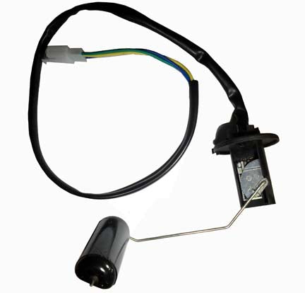ScootsUSA Select - Fuel Level Sending Unit Half-Round 70mm 3 Pin Jack Rod 43mm to 45d Turn, Then 70mm to 45d Turn, 20mm to Float