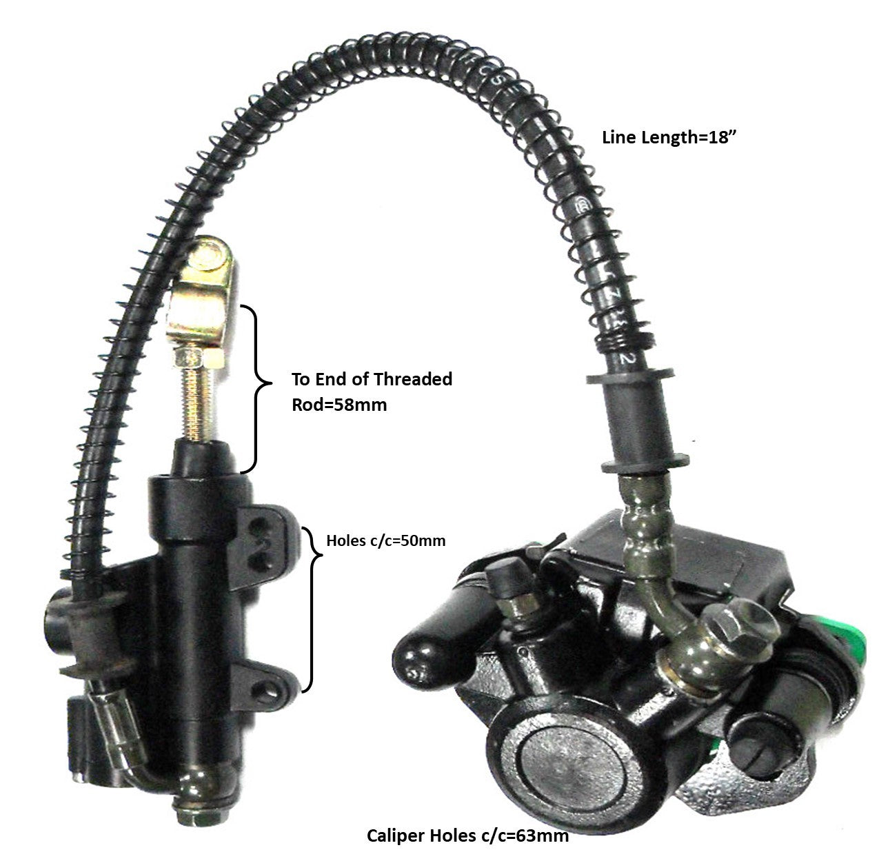 ScootsUSA Select - Rear Foot Brake Assembly 50-125cc Mid Sized Chinese ATVs, Dirt Bikes