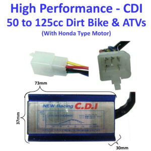 ScootsUSA Select - CDI Box 4 Stroke 50-125cc ATVs-Dirtbikes with Honda Type Engine High Performance 5 Pins in 6 Pin Jack
