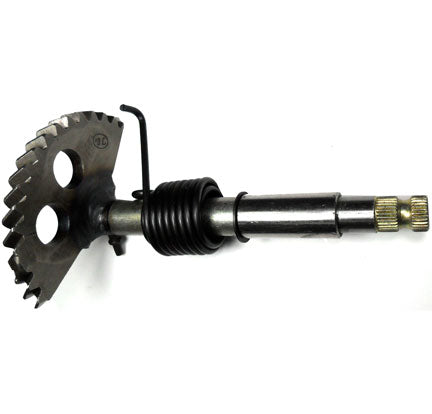 ScootsUSA Select - Kick Start Shaft Spindle with Gear for GY6125, GY6150, ATVs, GoKarts, Scooters Length 129mm