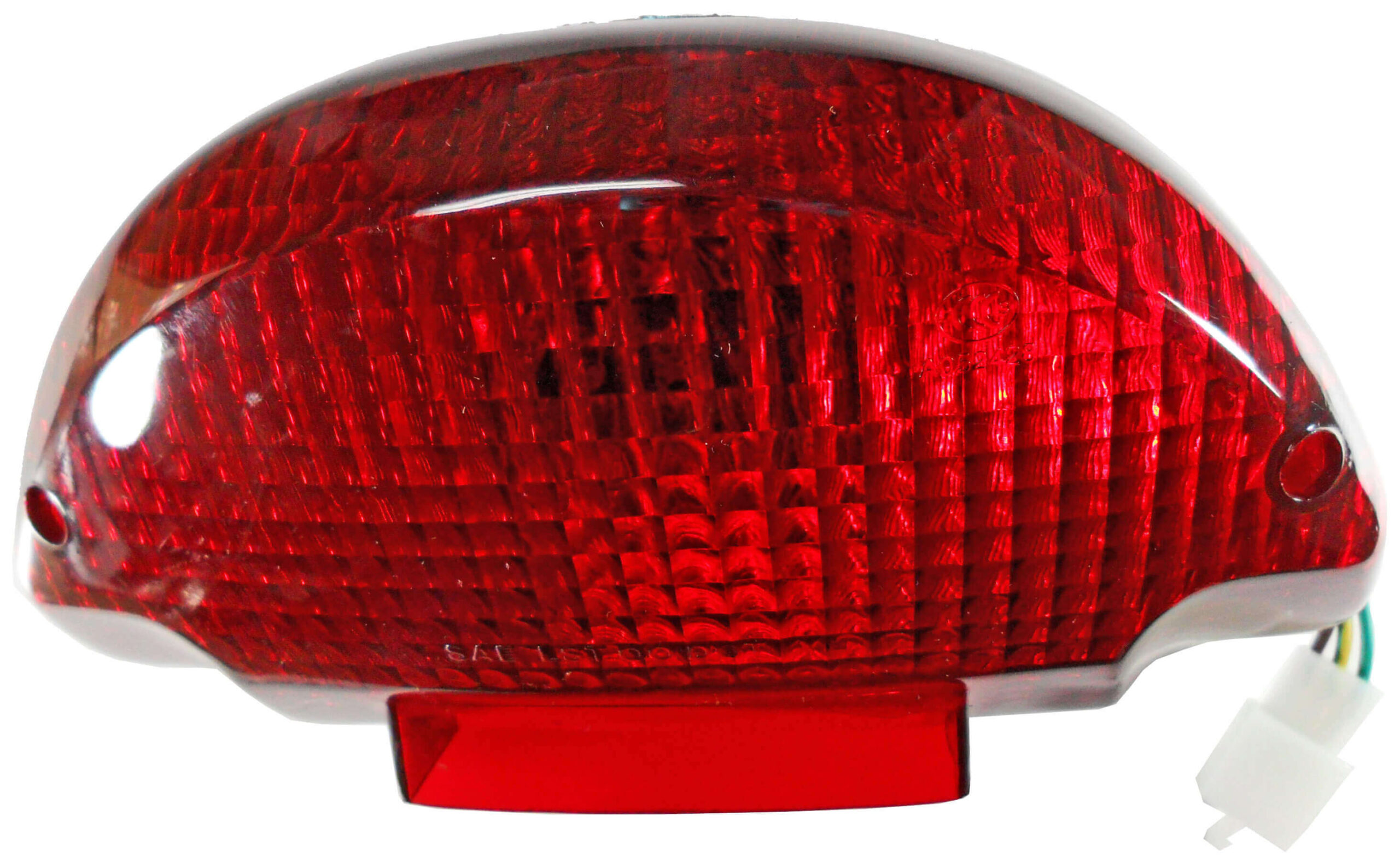 ScootsUSA Select - Tail Light (scooter) 3 Bolts C/c 75mm W 7.25" 3 Pins in Pin Female Jack for Tao Tao Vip 50 (CY-50), Powermax 150 & CY150B Maxpower + Many Other Chinese Scooters