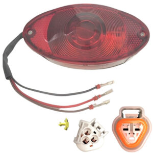 ScootsUSA Select - Tail Light (GoKart) for Many Chinese GoKarts W 128 H 65 Bolts C/c 49 3 Pins in 3 Pin Female Jack Comes with the Wiring Housing Shown in Our Picture. You Will Need to Put the Wires