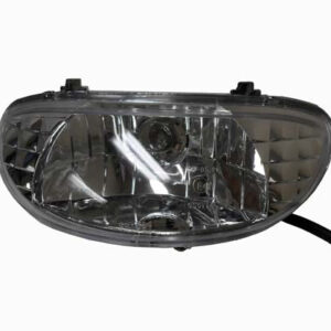 ScootsUSA Select - Headlight for Many Chinese Scooters W 9.5" H 4.5" 1-Bolt Slots c/c-118mm 3 Pins in 3 Pin Female Jack