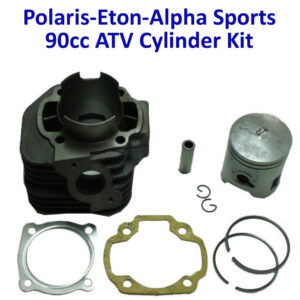 ScootsUSA Select - Cylinder Piston Top End Kit 90cc 2 Stroke for E-Ton Implus TXL90, Thunder AXL90, Sierra DXL90, Viper RXL90, RXL90R ATVS + Adly Polaris, Dinli, Alpha Sports B 52mm Pin 12mm H 77mm