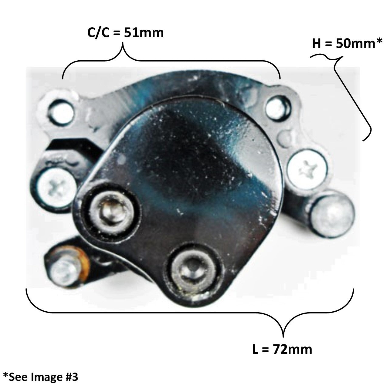 ScootsUSA Select - Disc Brake Caliper Mounting Bolts C/c 51mm Caliper L 72 H 50 for Many Dirt Bikes