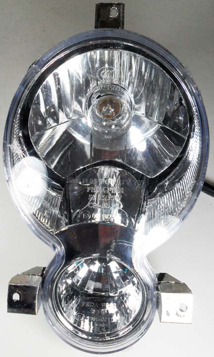 ScootsUSA Select - Headlight for Tao Tao Powermax 150 Top Light 35/35w Bottom Light 3W 4/4 Female Bolts C/c 117mm